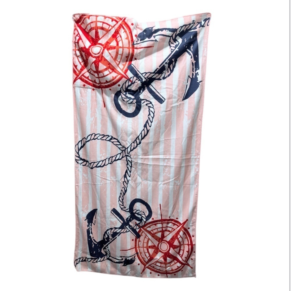 Gonna Be A While Anchor Rope Printed Beach Towel and Tote Bag Combo Set - Picture 2 of 8